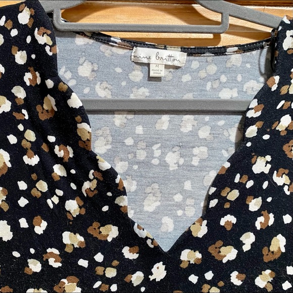 Nine Britton Scallop Neck Black Leopard Dress - Picture 3 of 3